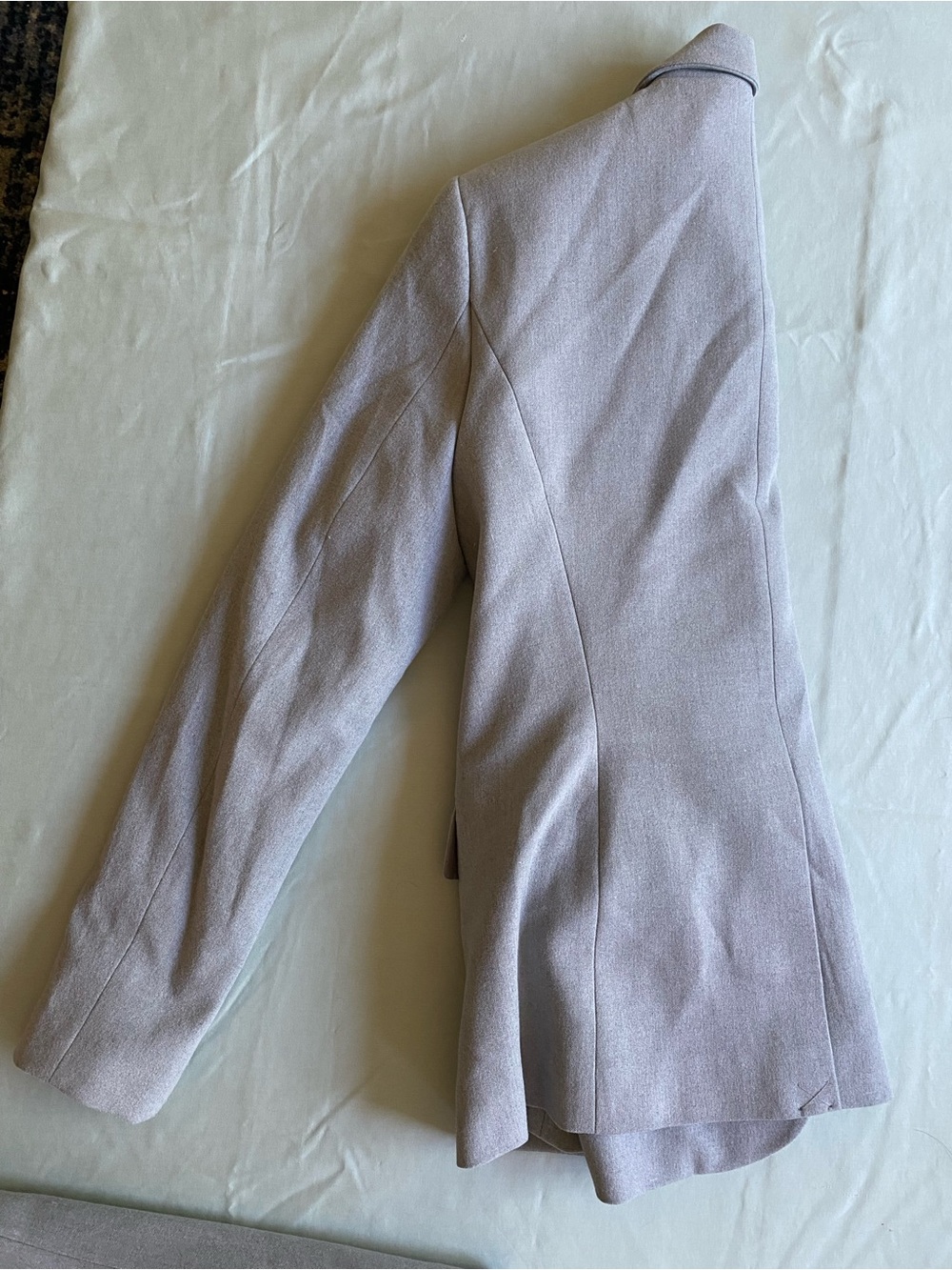 Calvin Klein Women's Gray Single-Button Blazer + Wide Leg Pant Set - Picture 7 of 8